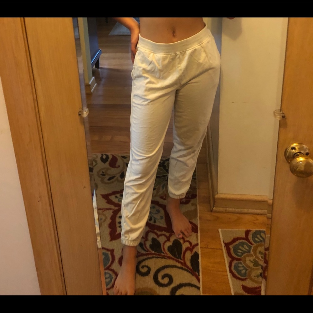 White sweatpants
